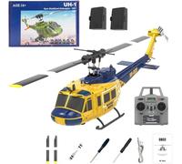 WDDSPSH RC Helicopter C032 UH-1 Huey No Ailerons 6CH 6-Axis Gyroscope Altitude Hovering Optical Flow Localization One Click Roll Takeoff and Landing for Adults Beginners (Style 5)