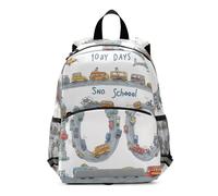WDdZzyy 100 Days Of School Trucks kids backpack with water bottle pocket drawstring book bags for girl bulto para ni?os