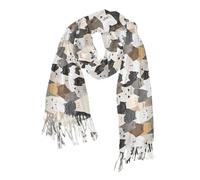 WDdZzyy Aesthetic Ragdoll Cats White shawls and wraps soft Faux Cashmere womens scarf great gifts for women