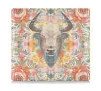 WDdZzyy American Bison Flower Floral Pu Leather Car Registration and Insurance Holder Essential Car Wallet Case for ID, Driver's License, Key Contact Information Cards, American Bison flower floral,