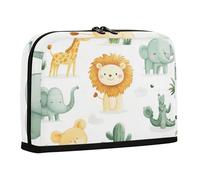 WDdZzyy Animals Cute Cartoon Zoo Cactus Pencil Holder Case Large Capacity Storage Bag Multifunctional Case Pencil Holder for Teen Girls Elementary