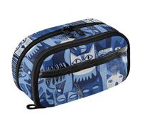 WDdZzyy Art Russian Blue Cats Blue Easy to Organize Pencil pouching Back-to-School Essential for Teen Girls