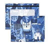 WDdZzyy Art Russian Blue Cats Blue Pencil Pouches with Zipper Plastic File Folder for 3 Rings Binder 2 Pack Students Office