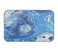 WDdZzyy Art Sea Otter Blue Summer bed for cats Self Cooling 38" x 23" pets cooling for bunny travel essentials manta fria para perros M