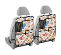 WDdZzyy Back Seat Car Protector Cartoon Cute Colorful Clown 2 Pack Back Seat Organizer for Kids