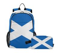 WDdZzyy Backpack For Boys With Lunch Box Flag Of Scotland School Backpacks For Girls With Lunch Box Boys School Bags 7-10