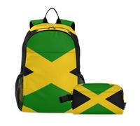 WDdZzyy Backpack For School And Lunch Bag Jamaican National Flag Jamaica Jam Boy School Backpack With Lunch Box Bookbag With Lunchbox For Girls age 8-10 years old