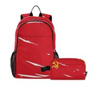 WDdZzyy Backpack For School And Lunch Bag Soviet Union Flag Union Of Soviet Socialist Republics National School Backpack With Lunch Bag And Lunchbox Set 7-10