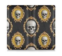 WDdZzyy Baroque White Skull Pu Leather Car Registration & Insurance Card Holder Auto Truck Comparment Accessories Case for Driver License, Cards & Essential Documents, Baroque white skull, One Size