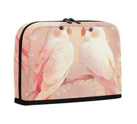WDdZzyy Beauty Cockatiel Rose Gold Pencil poucheses Large Capacity Make Up Bags Portable Stationery Bag for Teens Elementary