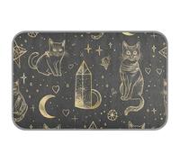 WDdZzyy Black and Gold Goth Tarot Animal Summer Outdoor Cooling mat for Dogs Self Cooling Blankets for Indoor Cats for Hamster Cozy Sleeping Soft cama Fria para perro M