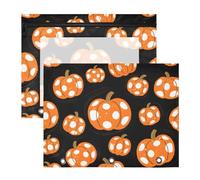 WDdZzyy Black Pumpkin Polka Black Pencil Cases 3-Holes 3 Hole Pocket for 3 Rings Binder 2 Pack Teacher Storing School Students Teacher Supplies
