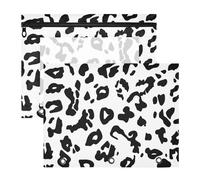 WDdZzyy Black White Leopard Print Pencil Box Multi-Purpose Pen Holder Case for 3 Rings Binder 2 Pack Teacher Class