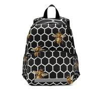 WDdZzyy Black Yellow Queen Bee Garden outdoor backpack kids with leash books bag for 5 year old mochilas para ni?a