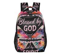 WDdZzyy Blessed by God Butterfly kids backpack elementary school with chest strap bookbag for teen