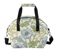 WDdZzyy Blue Poppy Flower William Morris Pattern Lunch Tote Bag Reusable for Work Picnic Beach or Travel