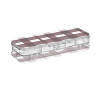 WDdZzyy Buffalo Plaid Check Burgundy Clear Pencils Box Double Layer Pens Marker Case for Craft Art with Snap-Tight Lid