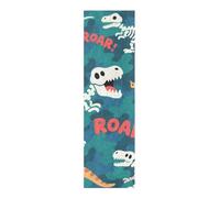 WDdZzyy Camouflage Dino Skull White Orange Skate Board Grip Tape Anti Slip Fusion Grip Tape for Scooters 33×9 Inch lijas para Skate
