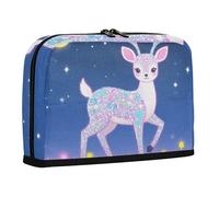 WDdZzyy Cartoon Cute Fake Sequin Fawn Pencil Case Bag Large Capacity Pen Case Cosmetic Multi-Purpose Desk Organizer for Man Cosmetics