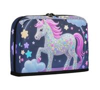 WDdZzyy Cartoon Cute Fake Sequin Unicorns Pencil Pouches Large Capacity Pen Pencil Case Lightweight Storage Organizer for Adults Middle School