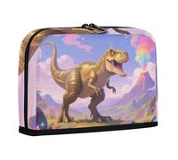 WDdZzyy Cartoon Dinosaur Colorful Volcano Pencil Bag Large Capacity Pen Case with Zipper Organizer Box for Man School Supplies