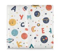 WDdZzyy Cartoon Outer Planets Alphabet White Pu Leather Auto Registration Insurance & ID Card Holder Automobile Wallet Case Organizer for any Car, Truck, Motorcycle, Trailer or Boat, Cartoon Outer