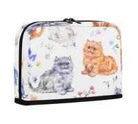 WDdZzyy Cartoon Selkirk Rex Cats White Pencil Case Holder Large Capacity Make Up Bags with Zipper Stationery Storage for Teen Girls High School Supplies