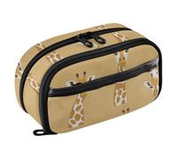 WDdZzyy Cartoon Simple Retro Giraffe Expandable Stationery Organizer Big Capacity Pencil Case for Teen Girls