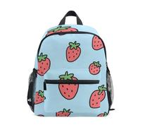 WDdZzyy Cartoon Strawberry Blue mini sling backpack for kids whistle bookbag with name tag for child