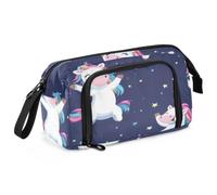WDdZzyy Cartoon Unicorns Doing A Dance Move Pencil pouching Large Capacity Case with Pencil Holder for School Must Haves