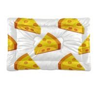 WDdZzyy Cartoon Yellow Triangle Cheese Washable Pet Mattress Soft Comfortable Anti-Slip Bottom for Large Jumbo Medium Small Dogs 36" x 24"