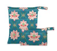 WDdZzyy Chinese Culture Flower Flower Pattern Waterproof Bathing Suit Bag 2 Pack Travel Essentials for Baby with Handles for Yoga