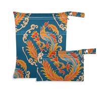 WDdZzyy Chinese Culture Phoenix Pattern Washable Bathing Suit Bag 2 Pack Travel Essentials for Babies with Handles for Beach