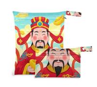 WDdZzyy Chinese Unique Culture God Wealth prop1 Bag for Swimsuit 2 Pack Travel Essentials for Flying with Handles for Yoga