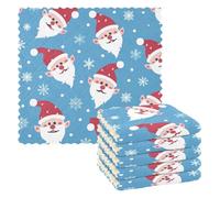 WDdZzyy Christmas Blue Dwarf tea towels absorbent washing Reusable and Washable dish cloths absorbent 6 Pack