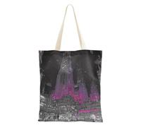 WDdZzyy City Tote Bag for Women With Pockets With Handles Reusable Canvas Totes Bulk Cool Gifts For Female Friends