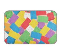 WDdZzyy Colorful Cartoon Cute Building Block Summer Dog Cooling Bed Self Cooling Dog Crate pad for pet Outside Cute Mantas frías para Perros M