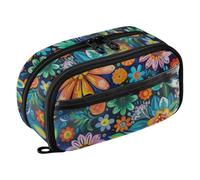 WDdZzyy Colorful Mandala Flowers Easy to Organize Pencil Case Compartment Pencil Case for College & High