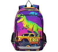 WDdZzyy cool backpacks kids 8-12：lightweight bookbags for boy in assorted colors Retro monsters Truck Dinosaur