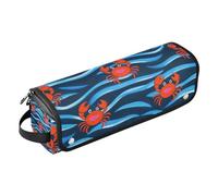 WDdZzyy Cute Animal Wave Red Crab Hair Tools Travel Bag with Iron Mat Double-Layer Travel Carrying Case for Flat Irons, Straighteners, Curling Irons, cute animal wave red crab, 1 Size, Cute Animal