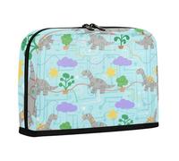 WDdZzyy Cute Cartoon Dinosaur Blue Pencil Case Large Capacity Makeup Slots Case Pencil Holder for Adults High School