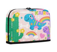 WDdZzyy Cute Cartoon Dinosaur Rainbow Pencil Case Large Capacity Make Up Bag Lightweight Coin for Adults School