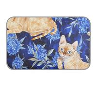 WDdZzyy Cute Devon Rex Cats Royal Blue Summer mat for cats Self Cooling 38" x 23" outdoor cooling mat for rabbits outdoors safe esterilla refrescante para perros M