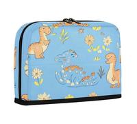 WDdZzyy Cute Dinosaur Blue Pencil poucheses Large Capacity Makeup Bag Cute Stationery Organizer for Teen High School Supplies