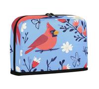 WDdZzyy Cute Northern Bird Blue Pencil Organizer Case Large Capacity Pen Case Organizer Wide Opening Storage Organizer for Teen Girls Preppy School Supplies