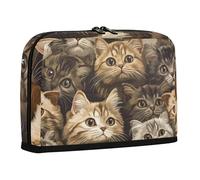 WDdZzyy Cute Scottish Fold Cats Brown Pencil Box Large Capacity Pen Bags Slots Multi-Purpose Bag for Kids Preppy School Supplies