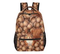 WDdZzyy Cute Squirrel in Acorn Pile the backpack kid with big book bags for children