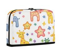 WDdZzyy Cute Style Stars Glittering Safari Pencil Case Large Capacity Cosmetic Bag Simple Desk Organizer for Nurse High School Supplies