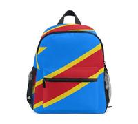 WDdZzyy Democratic Republic Of The Congo Flag Kinshasa kids backpack for girls with leash bookbag with name tag for kids