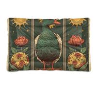 WDdZzyy Easter Duck Tarot Cards Victorian Patterned Egg Washable Dog Beds Crate Pad Soft Comfortable Anti-Slip Bottom for Medium/Large Dogs 36" x 24"